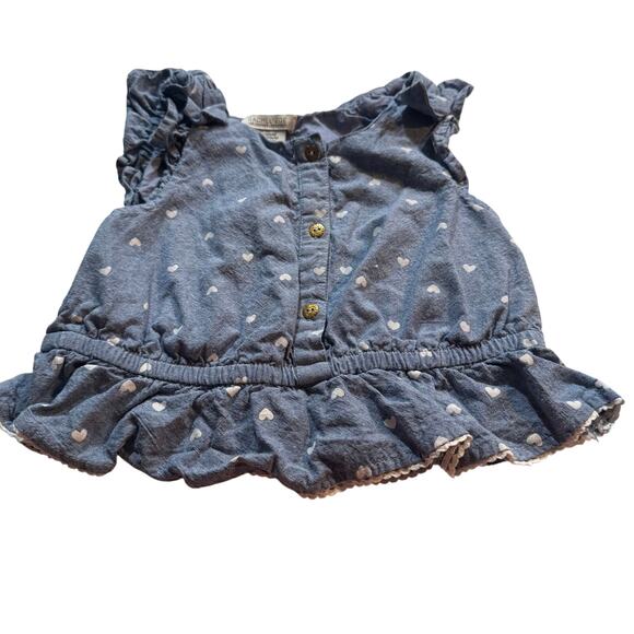 Rachel Zoe 5T Girl Blouse with Heart Design - Picture 1 of 4